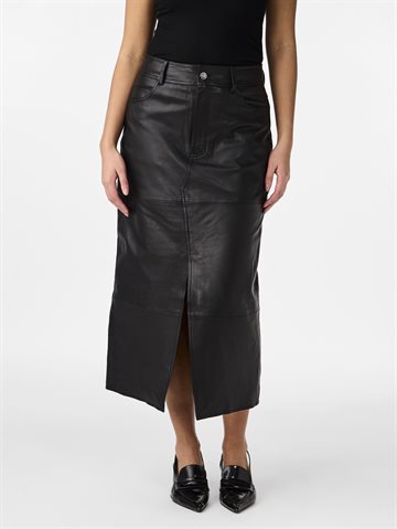 YAS MINA LEATHER LONG SKIRT SORT 26035280